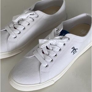 Penguin White Lace Up Canvas Sneakers (men’s size 8.5)